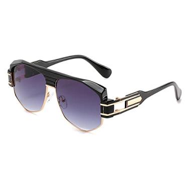 Imagem de Moda gótico Steampunk óculos de sol masculino feminino designer vintage armação de metal óculos de sol de viagem óculos de sol, C1 preto ouro Gary, OUTROS