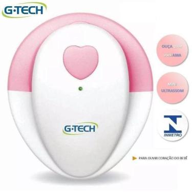Imagem de Aparelho Para Escutar Coração Do Bebê G-Tech Branco E Rosa - Gtech