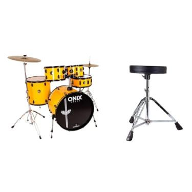 Imagem de Bateria Acústica Tagima Nagano Onix Skinny 20" Completa C/Banco Cor:Yellow