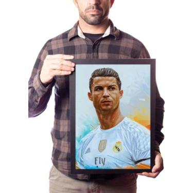 Imagem de Quadro Decorativo Arte Cristiano Ronaldo Cr7 42x29cm - Fanarte