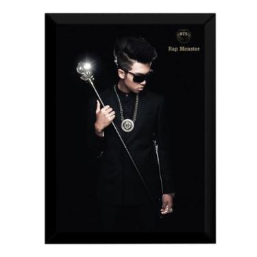 Imagem de Lindo Quadro Bts Kpop Rap Monster Rm Foto Poster Moldurado - Fanarte