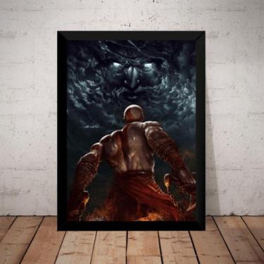 Imagem de Quadro Decorativo Game Arte God Of War 4 Kratos Vs Zeus - Fanarte