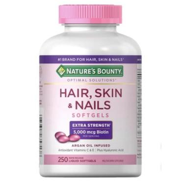 Imagem de Suplemento Nature's Bounty para Cabelo, Pele e Unhas - 250 Cápsulas