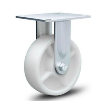 Imagem de Rodizio Industrial Fixo 6x2 Roda De Nylon C/ Rolamento 450Kg