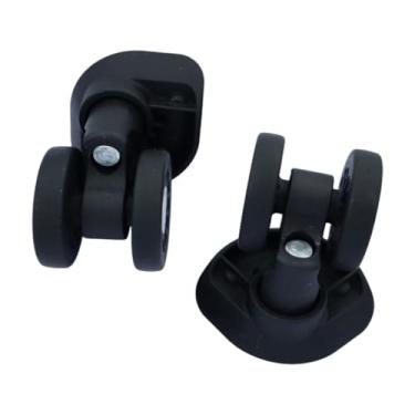 Imagem de Amagogo 2 peças rodas de bagagem rodízios de mala fileira dupla para caixa de viagem rodas de substituição de mala de carrinho de alta resistência