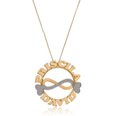 Imagem de Colar Mandala Com Infinito Trabalhado Rodium