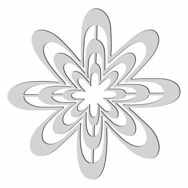 Imagem de Gabarito Margarida Flor Patchwork Fuxico Régua Molde Acrilic