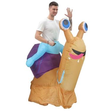 Imagem de Fantasia inflável de caracol, roupa engraçada de animal para adultos, Halloween, Natal, cosplay, festa, fantasia