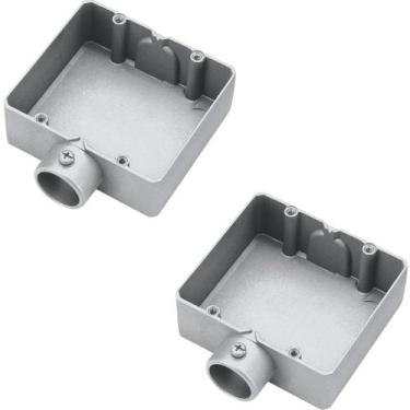 Imagem de 2 Condulete Duplo 1 Polegada Tipo E Sieg Alumínio Sem Rosca