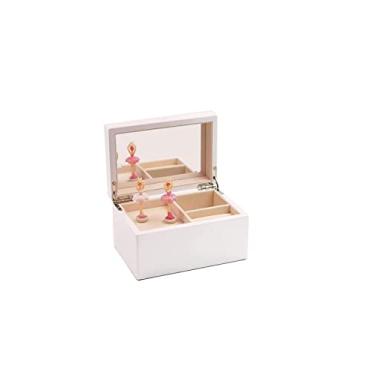 Imagem de BSNANCA Caixa de música bailarina caixa de joias de música com caixa de armazenamento de joias de flores eternas, caixa de música personalizada para presente para o dia dos namorados