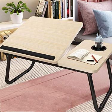 Imagem de Suporte para laptop, bandeja de cama portátil para laptop, mesa de sentar ajustável em altura, mesa de cama dobrável, leitura no sofá, 2 ()