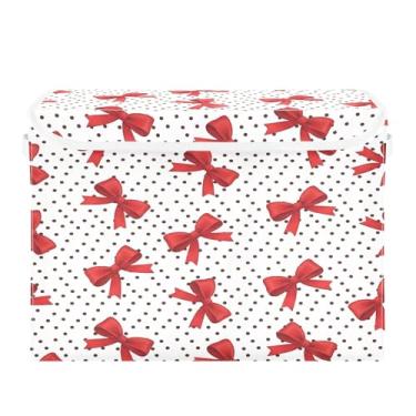 Imagem de Burbuja Caixa de armazenamento de bolinhas com tampa e alças, caixa de armazenamento grande dobrável para prateleiras armário quarto escritório organizador