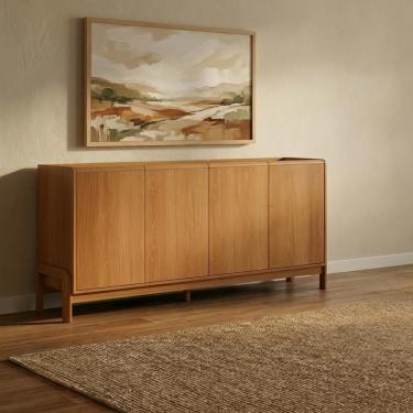 Imagem de Buffet Aparador 4 Portas Com Pés Em Madeira Jequitibá