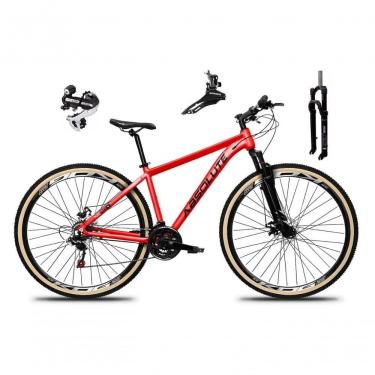 Imagem de Bicicleta Aro 29 Absolute Nero 5 Câmbio Shimano 24v Acera K7 Freio A Disco Garfo Com Trava Vermelho 15