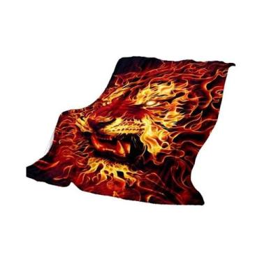 Imagem de Manta Sherpa 3D Super Macia Com Estampa De Tigre Para Primavera E Outo