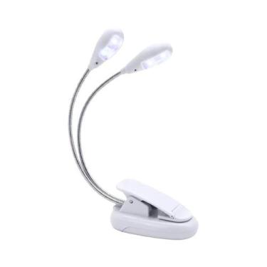 Imagem de Luminária De Leitura USB Ajustável Para Piano Com Suporte, Braços Dupl