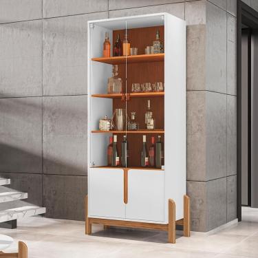 Imagem de Cristaleira Retrô Paris Branco Cedro