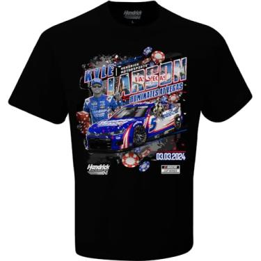 Imagem de Camiseta Kyle Larson #5 NASCAR 2024 Pennzoil 400 at Vegas Motor Speedway Winner 3.3.2024 Win, Preto, M