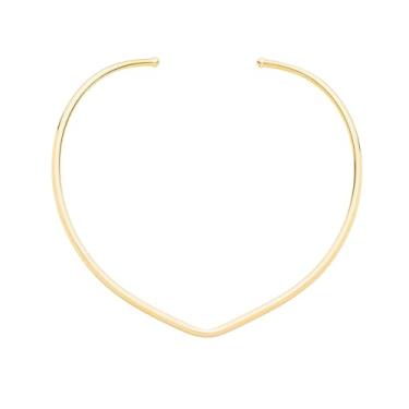 Imagem de GARGANTILHA AVA FOLHEADA A OURO 18K