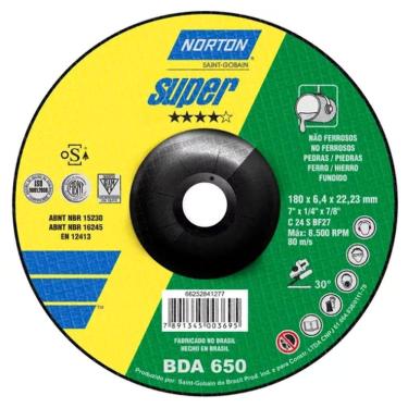 Imagem de Disco De Desbaste Para Não Ferrosos 180X6,4X22,23Mm Norton