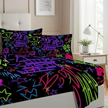 Imagem de Allenjoy Jogo de lençol Legendary Game Monkey Bomb com elástico, lençol de cima e 2 fronhas para adolescentes, homens, mulheres, fãs de irmã, decoração de quarto, casal