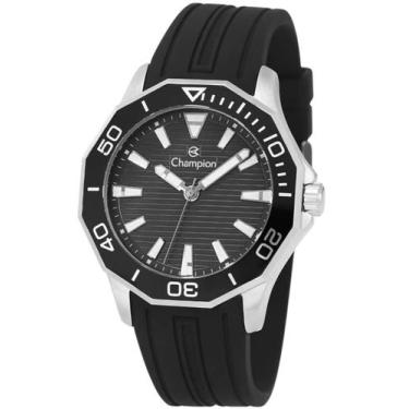 Imagem de Relógio Masculino Champion Pulseira de Silicone Caixa de Aço Inoxídave