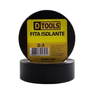 Imagem de Fita Isolante 10 Metros Preta 18mm - Dtools