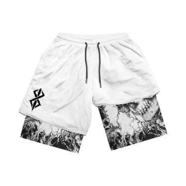 Imagem de Shorts Masculinos De Corrida Com Secagem Rápida E Bolsos, 2 Em 1, Para