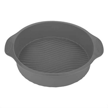 Imagem de Forma redonda de silicone forma redonda várias assadeira para molde de bolo de forno molde antiaderente para assar acessórios de assadeira 9 polegadas(Cinza)