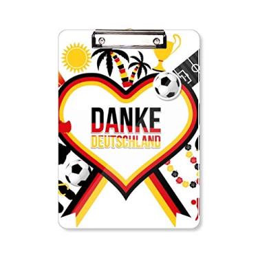 Imagem de Bandeira de futebol alemã padrão cultura prancheta pasta bloco de escrita placa de apoio A4