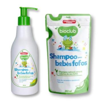 Imagem de Kit Shampoo Para Bebês Fofos Bioclub 300ml E Refil 300ml