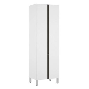 Imagem de Paneleiro Torre 70cm 2 Portas 5 Prateleiras Pérola Luciane Móveis