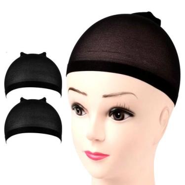 Imagem de 2 Toucas Meia Fina Lisa Prender Cabelos Embaixo Peruca Lace  - LULLU P