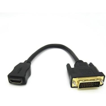 Imagem de LIWEARE Cabo HDMI para DVI, adaptador conversor DVI para HDMI DVI-D (24+1) Plugue para HDMI fêmea 4K 1080P Full HD 3D