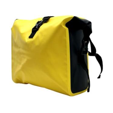 Imagem de menolana Panier de bicicleta à prova d'água, bolsa traseira de bicicletas, bolsa de armazenamento de banco traseiro de PVC para viajar de viagem de cargo, Amarelo