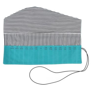 Imagem de Organizador do Gancho de crochê, Oxford Pano de Pano Portátil Saco de crochê de Saco de Armazenamento de Malha de tricô Com Marcas de Tamanho para Transportar Várias Agulhas de