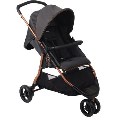 Imagem de Carrinho de Bebe Burigotto 3 Rodas Berço Passeio CR3 Gray Cobre