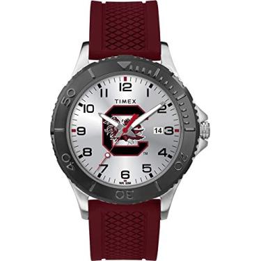 Imagem de Timex Tribute Relógio masculino Gamer 42 mm Quartzo com pulseira de silicone, South Carolina Gamecocks, Relógio de quartzo
