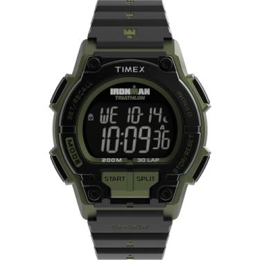 Imagem de Timex Relógio masculino Ironman Shock Endure 42 mm - pulseira preta mostrador digital caixa verde, Preto