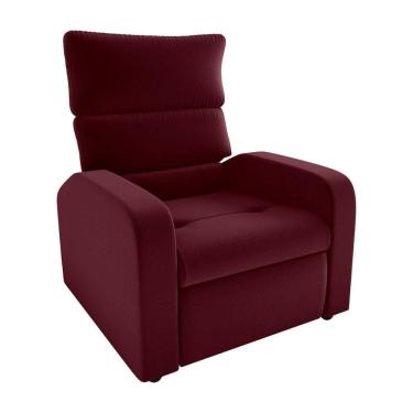 Imagem de Poltrona Do Papai Reclinável Kwid Matrix Veludo Vermelho
