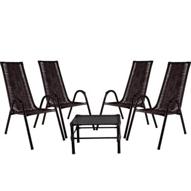 Imagem de Jogo Com 4 Cadeiras E Mesa De Centro Canadá Tabaco