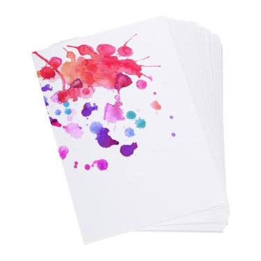 Imagem de PATIKIL Papel aquarela de 15 x 23 cm, 300 folhas de papel de tinta de algodão aquarela prensa a frio 41,7 kg/250 g/m² para materiais de desenho de artistas de pintura artística