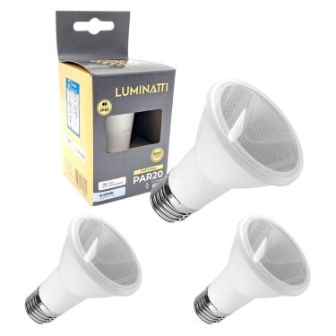 Imagem de 3x Lâmpada Led Par20 6w Ip65 Luz Branca Fria Prova D`água
