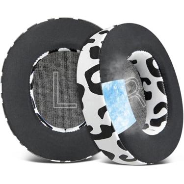 Imagem de SOULWIT Almofadas Auriculares de Substituição com Gel Refrescante para Steelseries Arctis Nova Pro com Fio, Nova 1/1X/1P/3/4/7/7X/7P, Com Isolamento de Ruído, Espessura Adicional - Leopardo da Neve