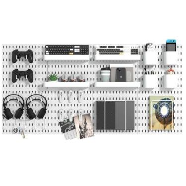 Imagem de Kit de combinação Pegboard VEOFEMLEA 8 Peg Boards 30 acessórios