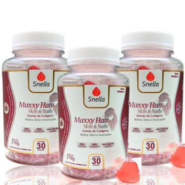 Imagem de Kit Colágeno Verisol Em Gomas Cabelo, Pele E Unhas 03 Un. Snella 