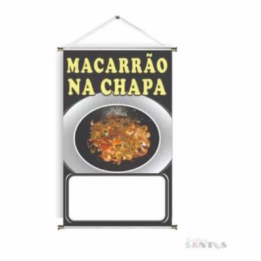 Imagem de Banner pronto Macarrão na Chapa BA 330 medida 45x70 cm arte pronta