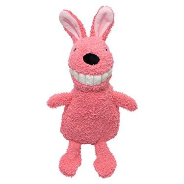 Imagem de JAMBO PET Brinquedo De Pelúcia Dentinho Coelho Com Apito Interno Material Algodão E Poliéster Macio Flexível Tamanho Único Cor Pink Para Cães