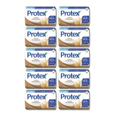 Imagem de Kit 10 Sabonetes em Barras Protex Aveia + Prebiótico 85g