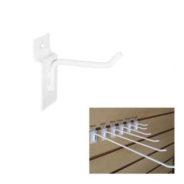 Imagem de Gancho Painel Canaletado Simples Branco 4,5mm x 5cm MS 10017